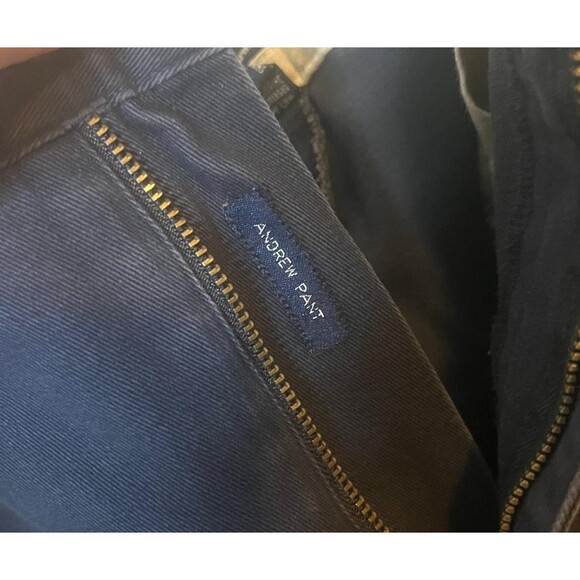 Vintage Polo Ralph Lauren Mens 35x34 Andrew Navy Blue Pleated Chino Pants - Picture 4 of 6